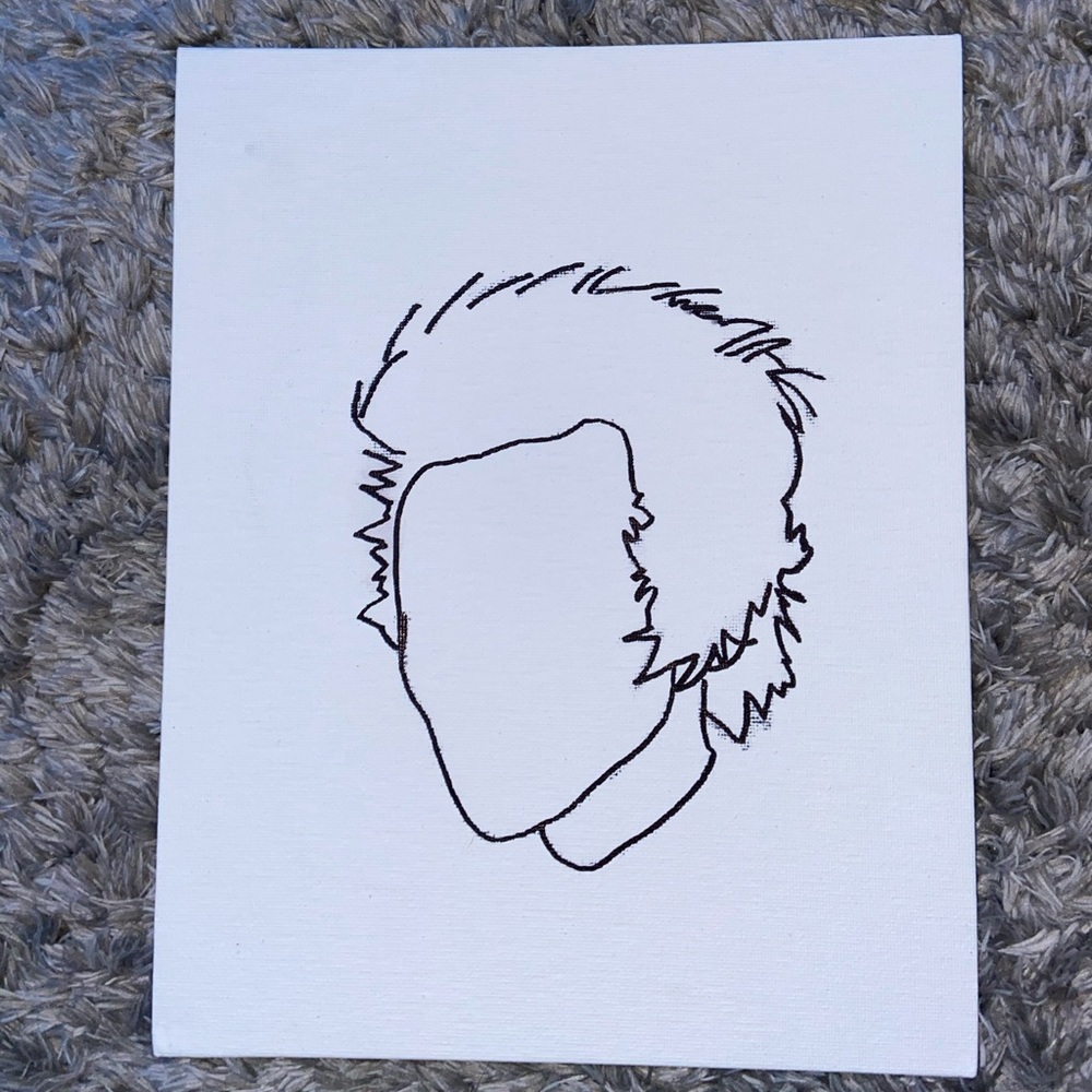 Harry Styles Head Outline painting